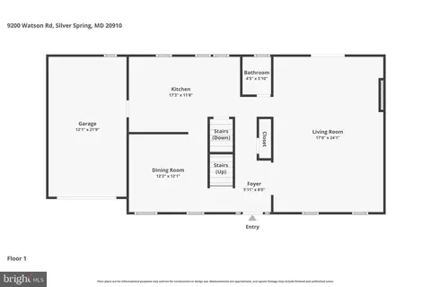 Floorplan - 9200 Watson Rd, Silver Spring, MD 20910 photo 2 of 4