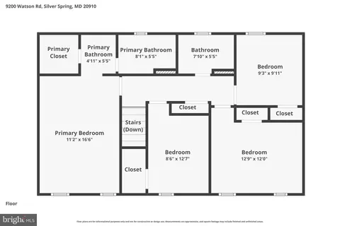 Floorplan - 9200 Watson Rd, Silver Spring, MD 20910 photo 3 of 4