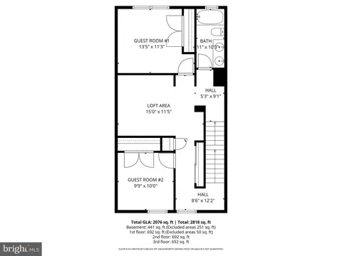 Floorplan - 18733 Falling River Dr, Gaithersburg, MD 20879 photo 2 of 5