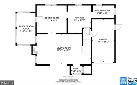 Floorplan - 9421 Thornhill Rd, Silver Spring, MD 20901 photo 2 of 4