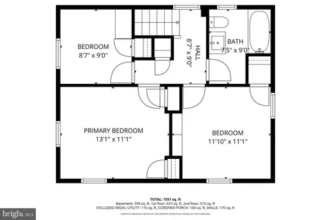 Floorplan - 202 Baden St, Silver Spring, MD 20901 photo 2 of 5