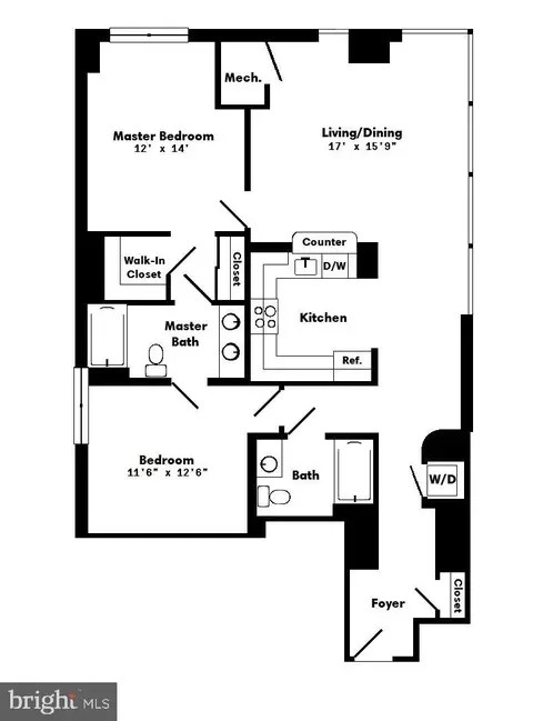 Floorplan - 930 Wayne Ave #405, Silver Spring, MD 20910 photo 1 of 1