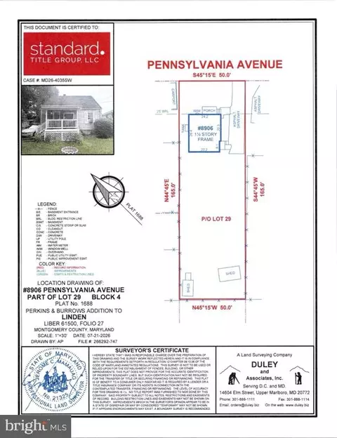 Floorplan - 8906 Pennsylvania Ave, Silver Spring, MD 20910 photo 1 of 1