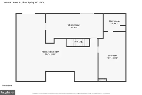 Floorplan - 13001 Buccaneer Rd, Silver Spring, MD 20904 photo 3 of 3