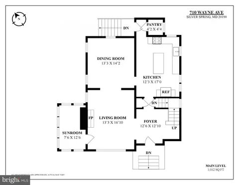 Floorplan - 710 Wayne Ave, Silver Spring, MD 20910 photo 2 of 5
