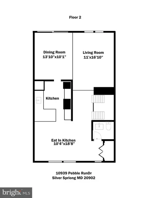 Floorplan - 10939 Pebble Run Dr, Silver Spring, MD 20902 photo 2 of 3