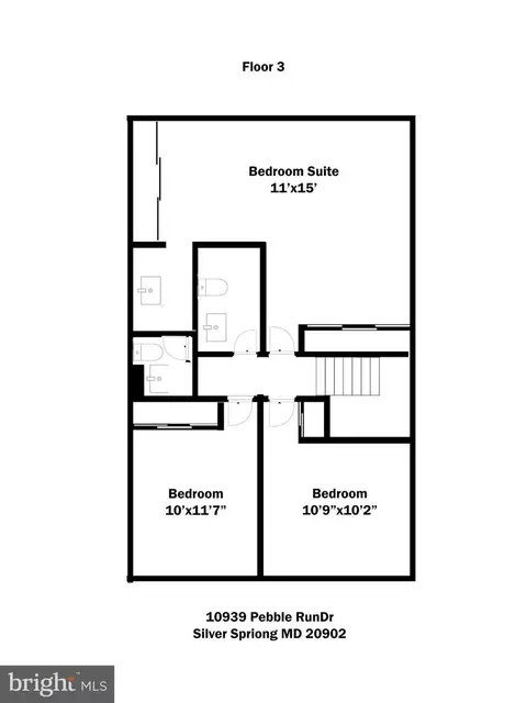 Floorplan - 10939 Pebble Run Dr, Silver Spring, MD 20902 photo 3 of 3