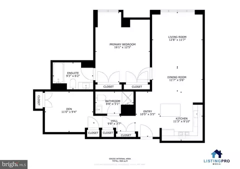 Floorplan - 7915 Eastern Ave #1209, Silver Spring, MD 20910 photo 1 of 1