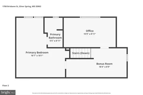 Floorplan - 1708 Brisbane St, Silver Spring, MD 20902 photo 3 of 4