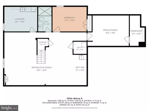 Floorplan - 1910 Agate Dr, Silver Spring, MD 20904 photo 2 of 4