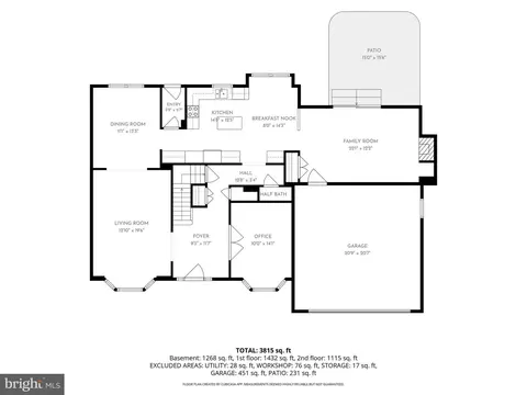 Floorplan - 1910 Agate Dr, Silver Spring, MD 20904 photo 3 of 4