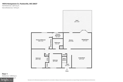 Floorplan - 19016 Hempstone Ct, Poolesville, MD 20837 photo 1 of 3