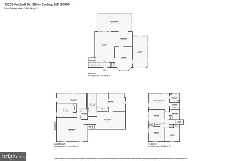 Floorplan - 13203 Foxhall Dr, Silver Spring, MD 20906 photo 2 of 4