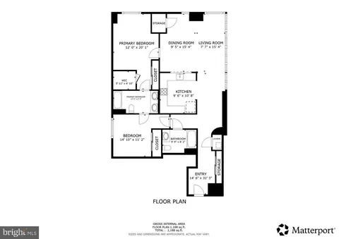 Floorplan - 930 Wayne Ave #1305, Silver Spring, MD 20910 photo 1 of 1