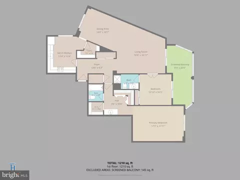 Floorplan - 15115 Interlachen Dr #3-612, Silver Spring, MD 20906 photo 1 of 1