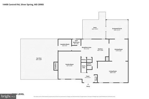 Floorplan - 14408 Cantrell Rd, Silver Spring, MD 20905 photo 1 of 4