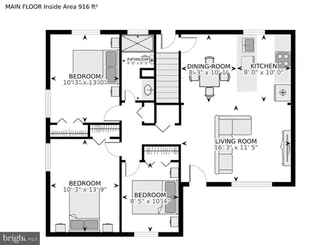 Floorplan - 9601 Oakwood Ave, Lanham, MD 20706 photo 1 of 2