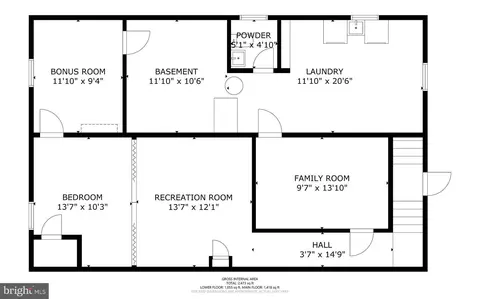Floorplan - 8920 Hilton Hill Dr, Lanham, MD 20706 photo 1 of 3