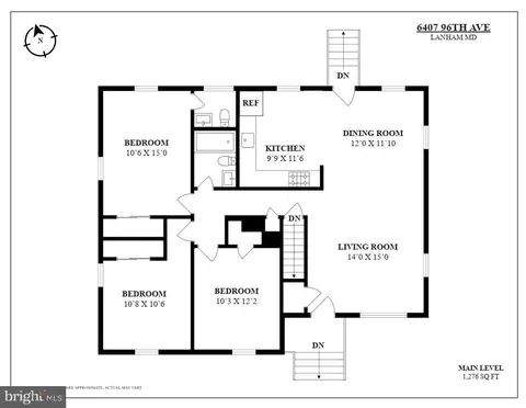 Floorplan - 6407 96th Ave, Lanham, MD 20706 photo 1 of 3