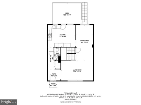 Floorplan - 7610 Woodruff Ct, Laurel, MD 20707 photo 2 of 4