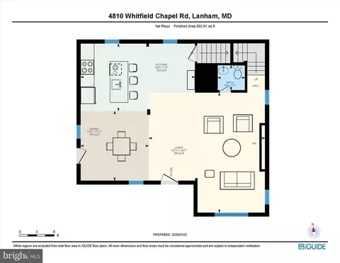 Floorplan - 4810 Whitfield Chapel Rd, Lanham, MD 20706 photo 3 of 4