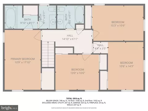 Floorplan - 3604 Earlston Ct, Bowie, MD 20721 photo 3 of 4