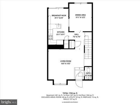 Floorplan - 10789 Kitchener Ct, Bowie, MD 20721 photo 2 of 4