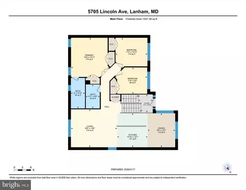 Floorplan - 5705 Lincoln Ave, Lanham, MD 20706 photo 3 of 4
