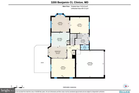 Floorplan - 3205 Benjamin Ct, Clinton, MD 20735 photo 1 of 4