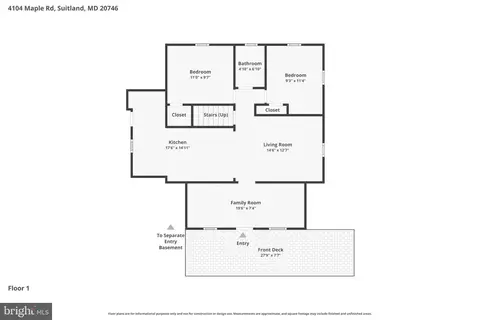 Floorplan - 4104 Maple Rd, Suitland, MD 20746 photo 1 of 2