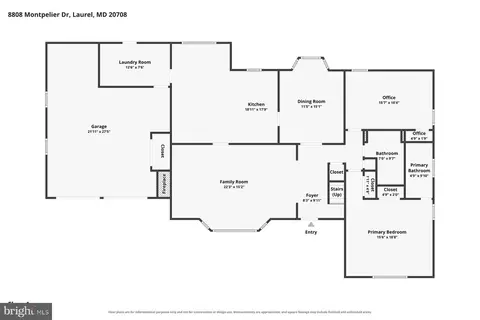 Floorplan - 8808 Montpelier Dr, Laurel, MD 20708 photo 1 of 3
