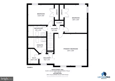 Floorplan - 7108 E Clinton St, Clinton, MD 20735 photo 3 of 4