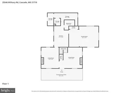Floorplan - 25546 Military Rd, Cascade, MD 21719 photo 1 of 3