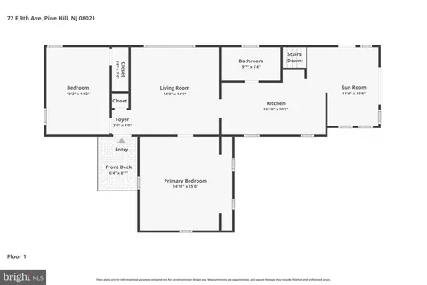 Floorplan - 72 E 9th Ave, Pine Hill, NJ 08021 photo 1 of 1