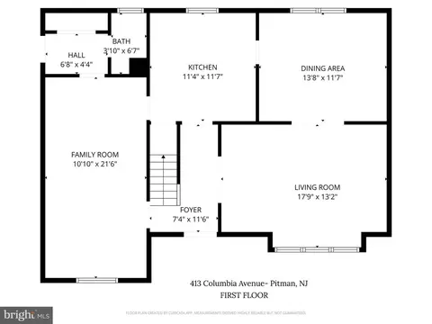 Floorplan - 413 Columbia Ave, Pitman, NJ 08071 photo 1 of 2