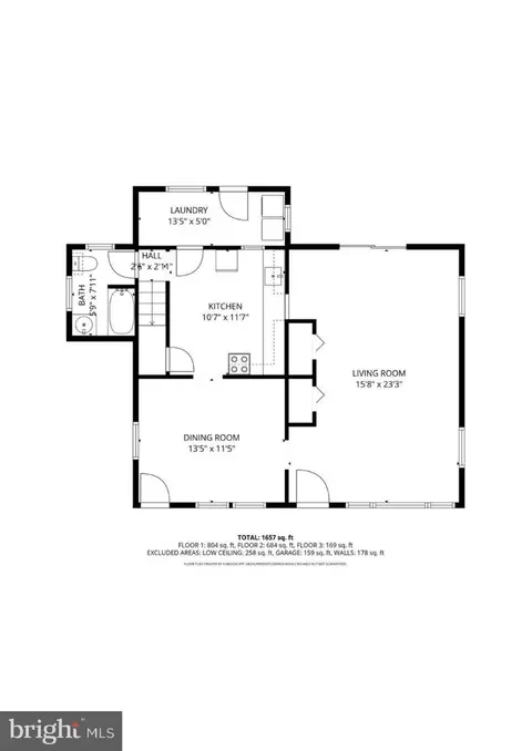 Floorplan - 823 Fritz Ave, Reading, PA 19607 photo 1 of 4
