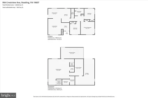 Floorplan - 904 Crestview Ave, Reading, PA 19607 photo 3 of 3