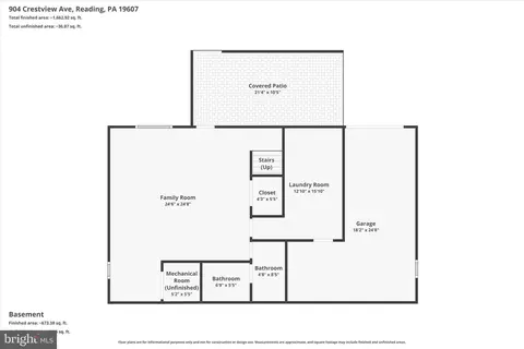 Floorplan - 904 Crestview Ave, Reading, PA 19607 photo 2 of 3