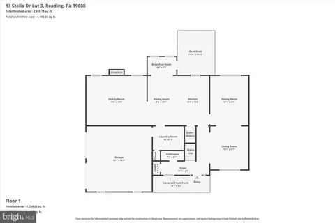 Floorplan - 13 Stella Dr, Reading, PA 19608 photo 1 of 4