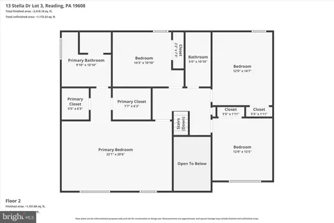 Floorplan - 13 Stella Dr, Reading, PA 19608 photo 2 of 4