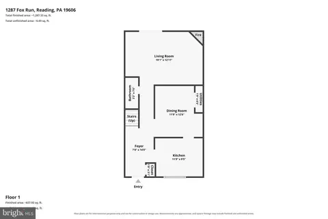 Floorplan - 1287 Fox Run, Reading, PA 19606 photo 1 of 3