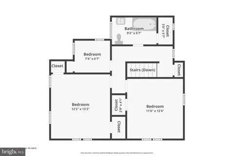 Floorplan - 2 E Avon Rd, Brookhaven, PA 19015 photo 3 of 3