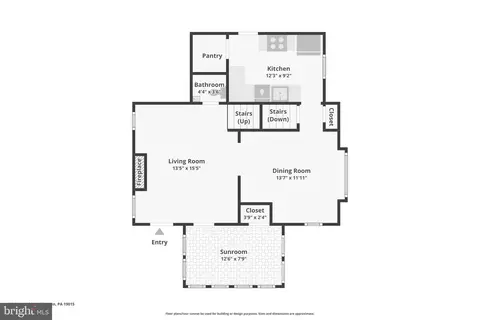 Floorplan - 2 E Avon Rd, Brookhaven, PA 19015 photo 1 of 3