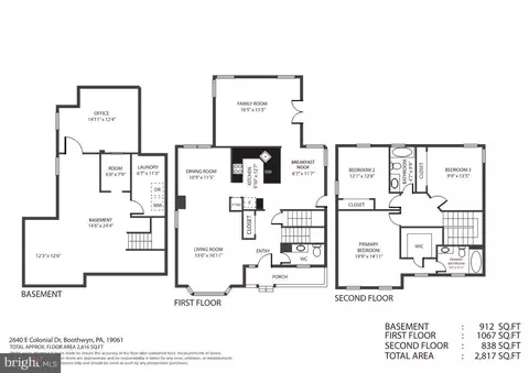 Floorplan - 2640 E Colonial Dr, Boothwyn, PA 19061 photo 1 of 1