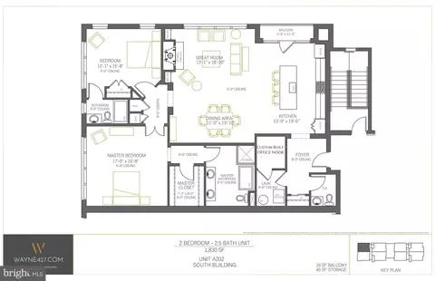 Floorplan - 427 E Lancaster Ave #1202, Wayne, PA 19087 photo 1 of 1