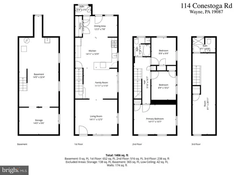Floorplan - 114 Conestoga Rd, Wayne, PA 19087 photo 1 of 1