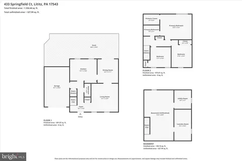 Floorplan - 433 Springfield Ct, Lititz, PA 17543 photo 3 of 3