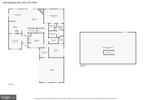Floorplan - 1133 Brighton Ave, Lititz, PA 17543 photo 1 of 1