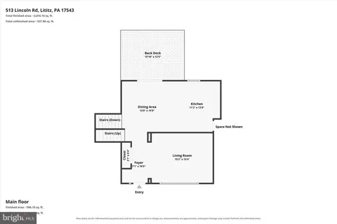 Floorplan - 513 Lincoln Rd, Lititz, PA 17543 photo 1 of 4