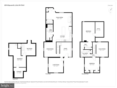 Floorplan - 233 S Spruce St, Lititz, PA 17543 photo 4 of 4